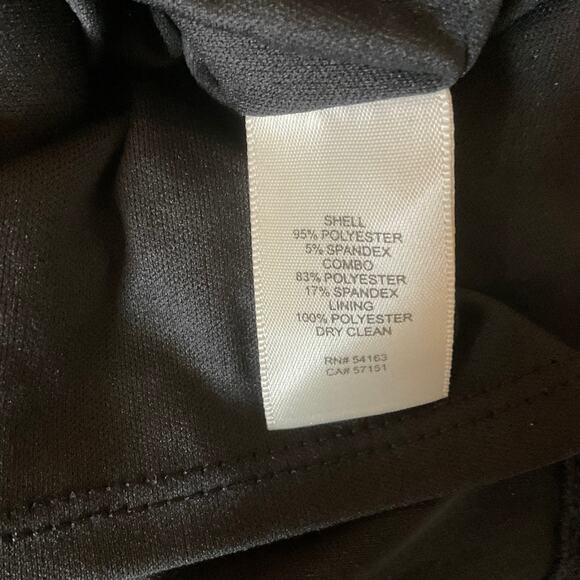 Eliza J Black Sequined Crepe Cocktail Dress Size 8 Short Sleeve Crew Neck Sheath - Picture 9 of 12